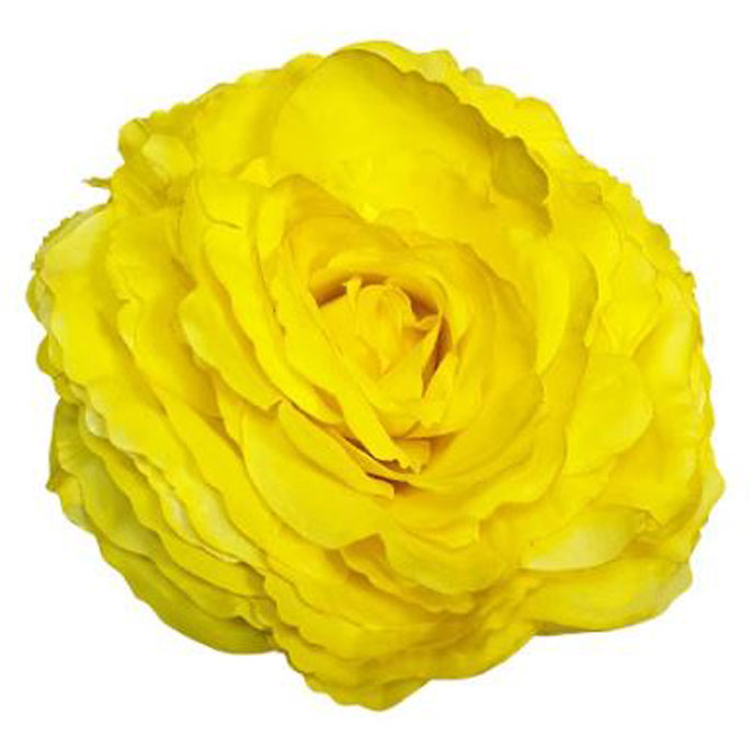 Grande Rose King. Fleur de Flamenco Jaune. 17cm